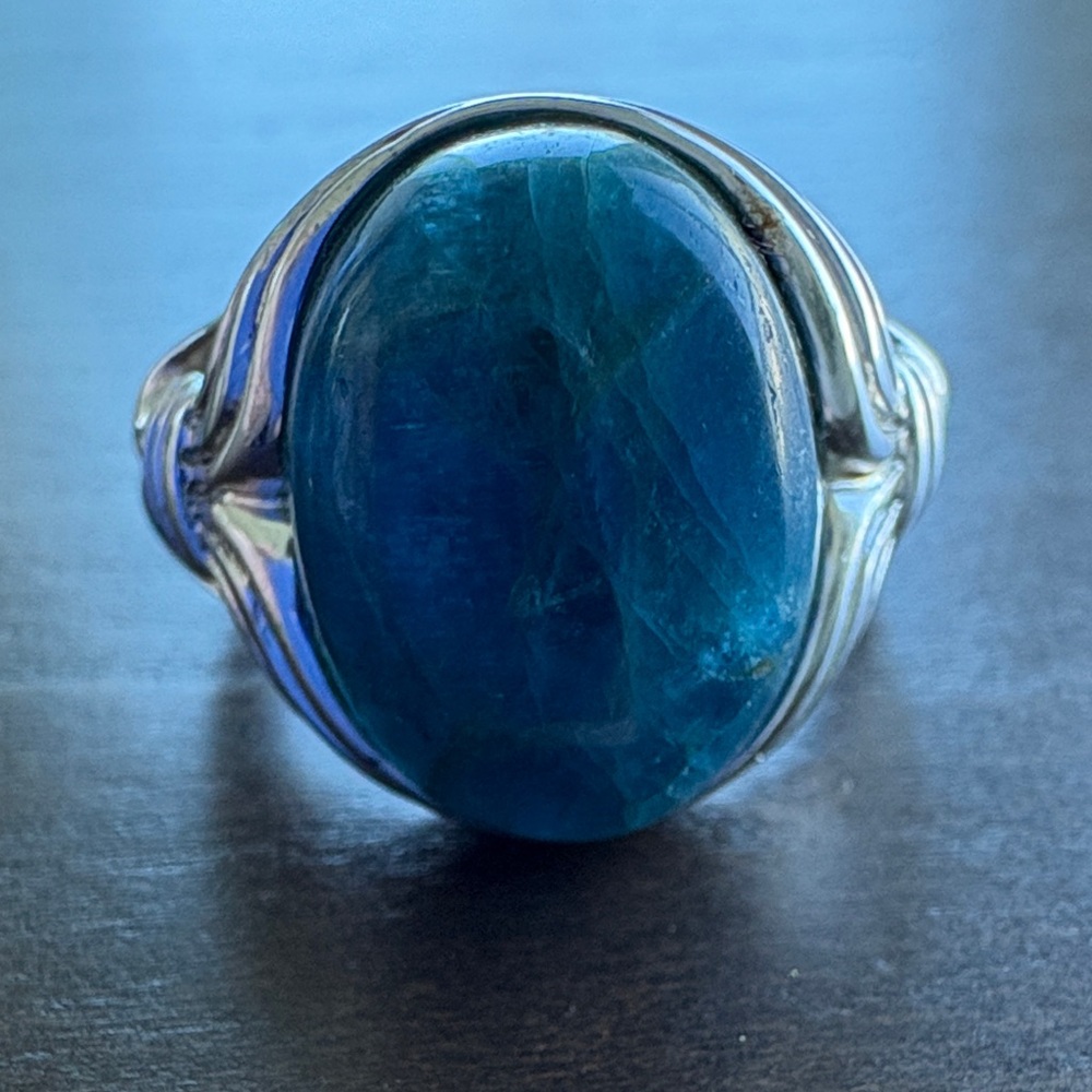 Deep Blue Midnight Lapis on Sterling Silver Ring